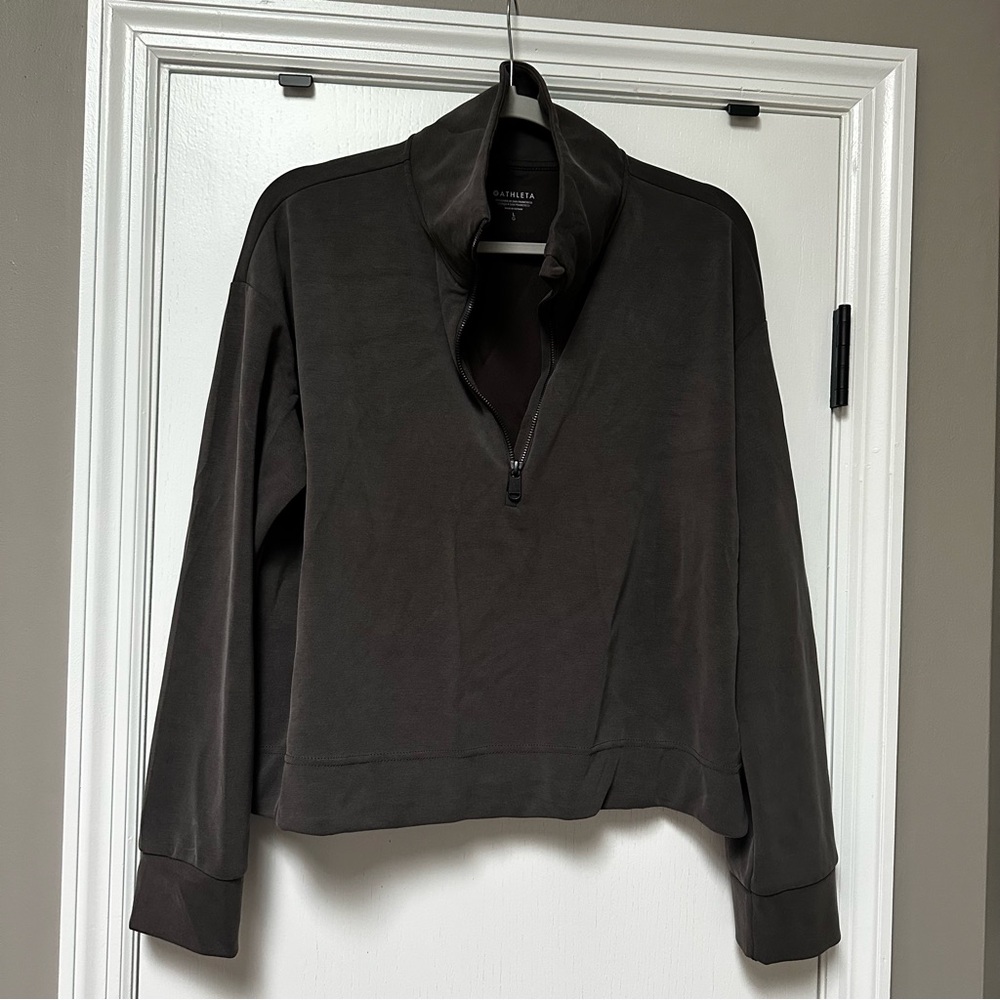 Athletes Seasoft Quarter Zip - Large - Truffle